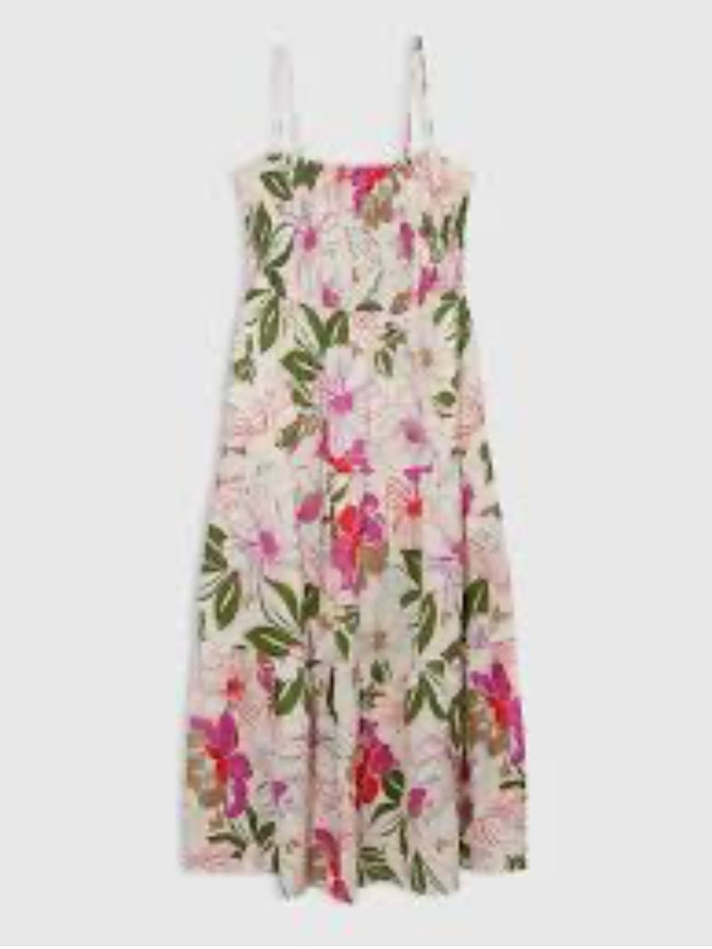 Mom + Daughter Matching //GAP Pink Floral Smocked Sundress with Green Leaf Print